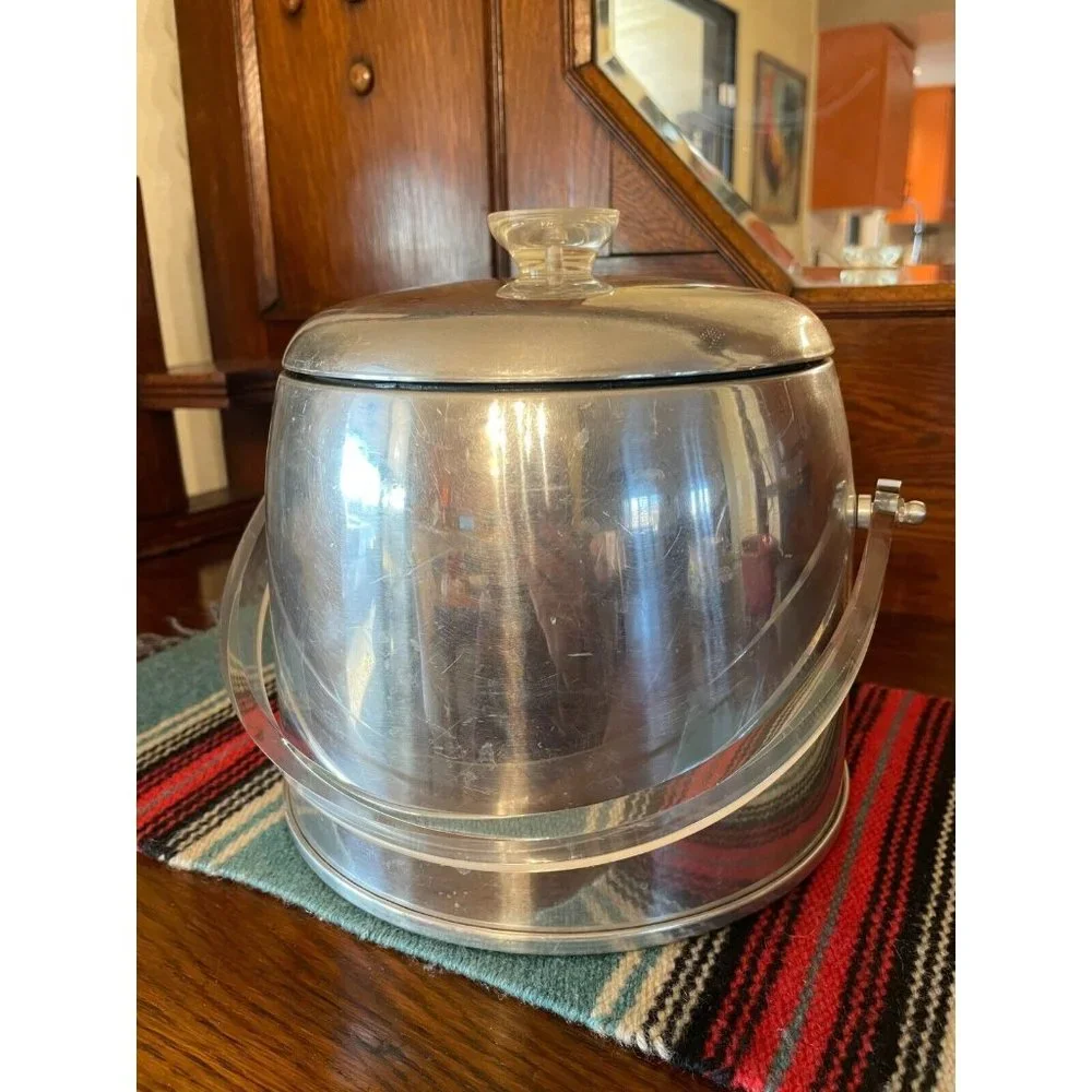 Vintage Mid-Century RETRO Kromex Aluminum ICE BUCKET Modern
